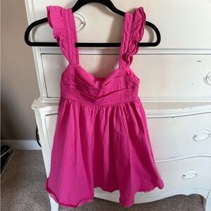 Hello Molly Fuchsia Dress with Ruffle Straps